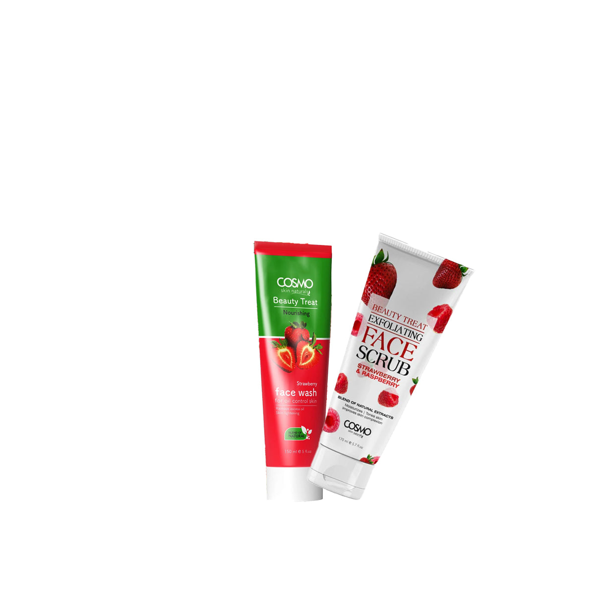 Strawberry Face Wash 150ml & Strawberry & Raspberry Face Scrub 170ml